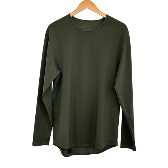 BYLT Basics Long Sleeve Tee - Olive Green - Picture 1 of 7
